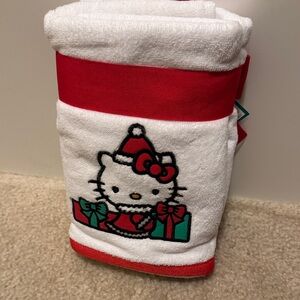 Hello Kitty Red and White Towel Set